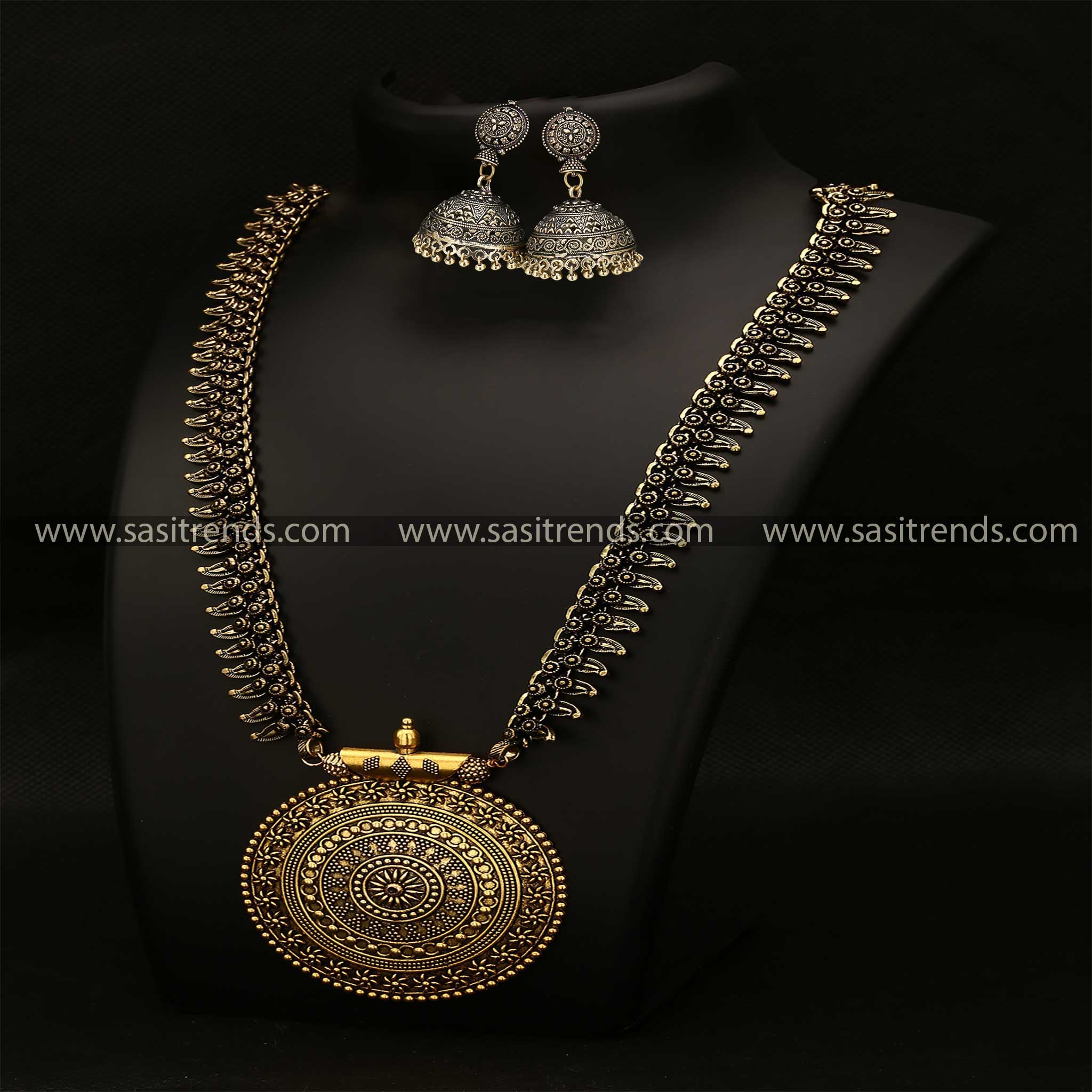 Navarathiri Oxidised Jewellery Set With Jhumka Earrings Online Shopping