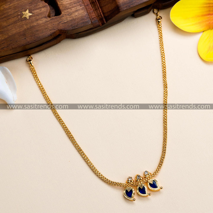 Micro Gold Plated Mango Petals Kerala Palakka Necklace - Traditional Elegance with Guarantee - Online Shopping