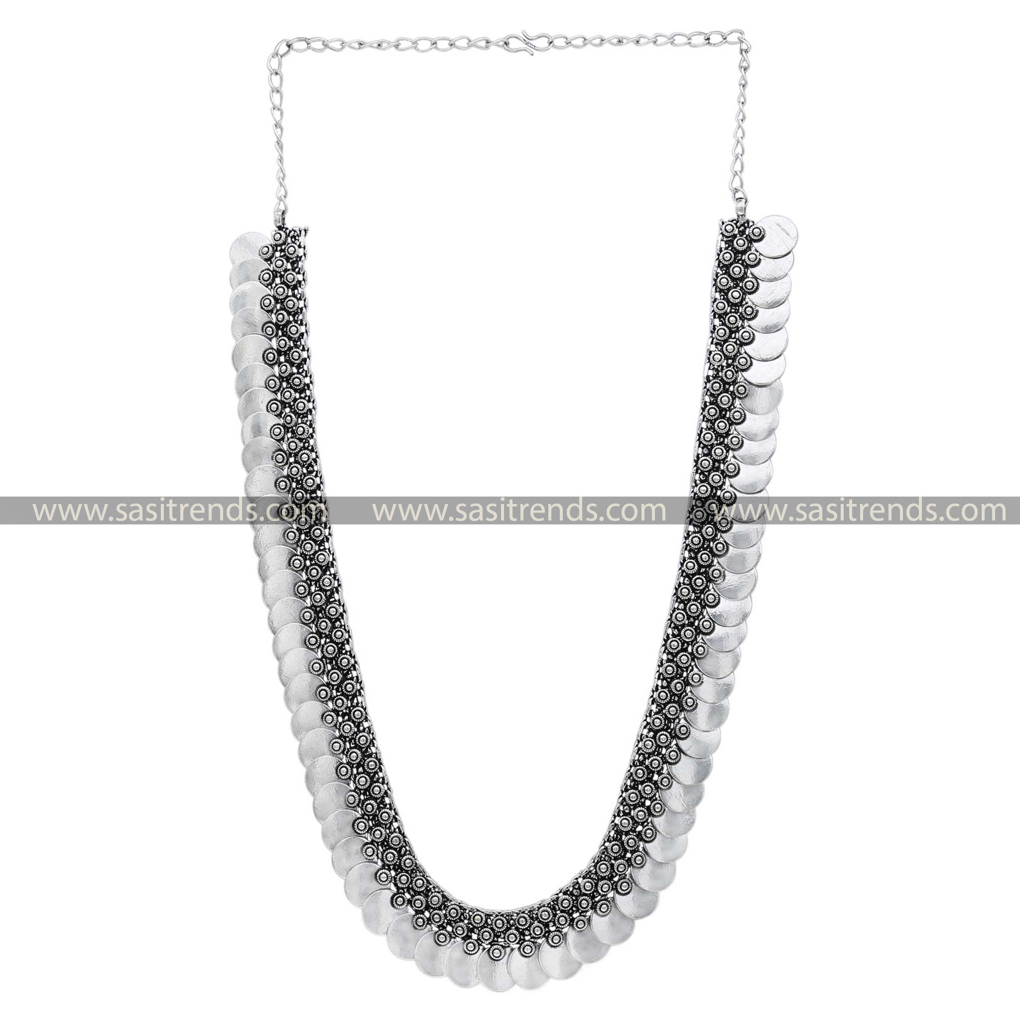 Latest Oxidised Long Necklace Jewellery Online - Sasitrends - Sasitrends