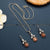 xidized German Silver Chain Pendant in Dark Peach Monalisa Stones - Sophisticated Fashion Accessory for Online Shopping