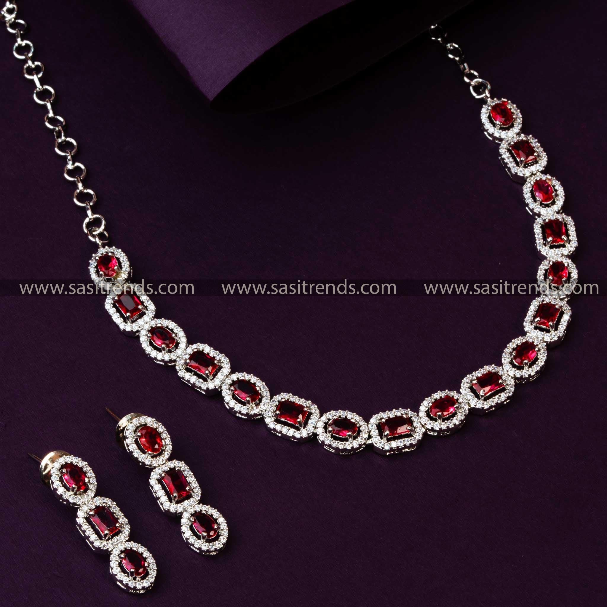 Buy Red Diamond Choker Online In India - Etsy India