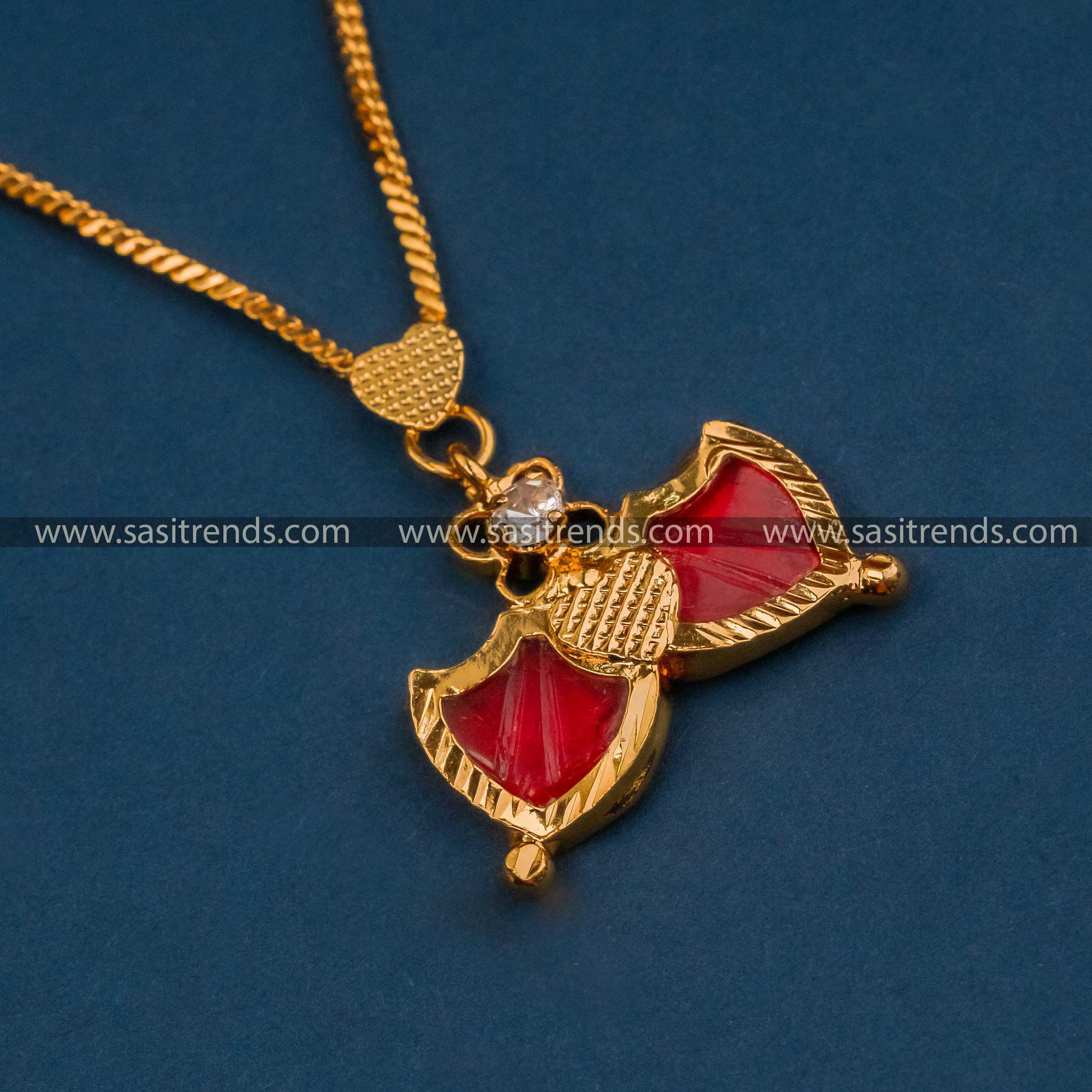 Traditional Micro Gold Plated Palakka Necklace for Kerala Festivals | Sasitrends - Sasitrends