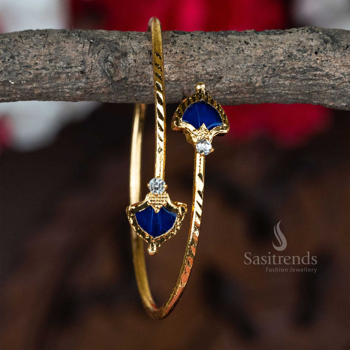 Traditional Micro Gold Plated Palakka  Kada Bangles - Sasitrends