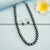 Edgy Dark Gray Pearl Mala Necklace and Earrings Combo