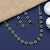 Rose Gold Plated Necklace Set with Vibrant Green AD Stones - Ideal for Trendy Parties