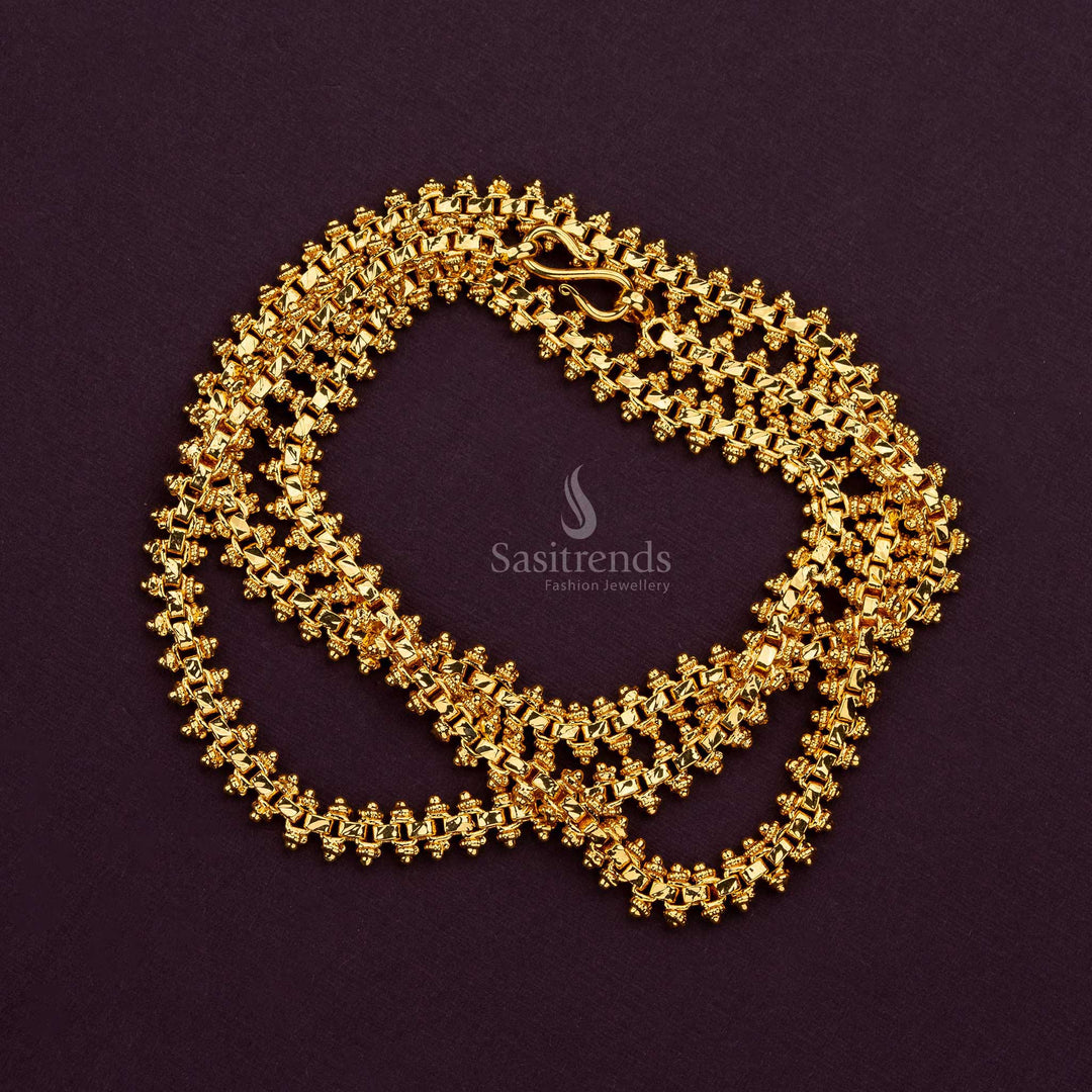 Trendy Micro Gold Plated Gajiri Chain - Latest Traditional Collection  - Sasitrends