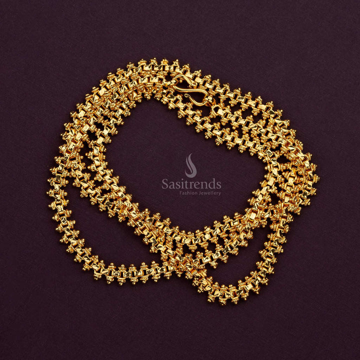 Trendy Micro Gold Plated Gajiri Chain | Latest Traditional Collection - Sasitrends