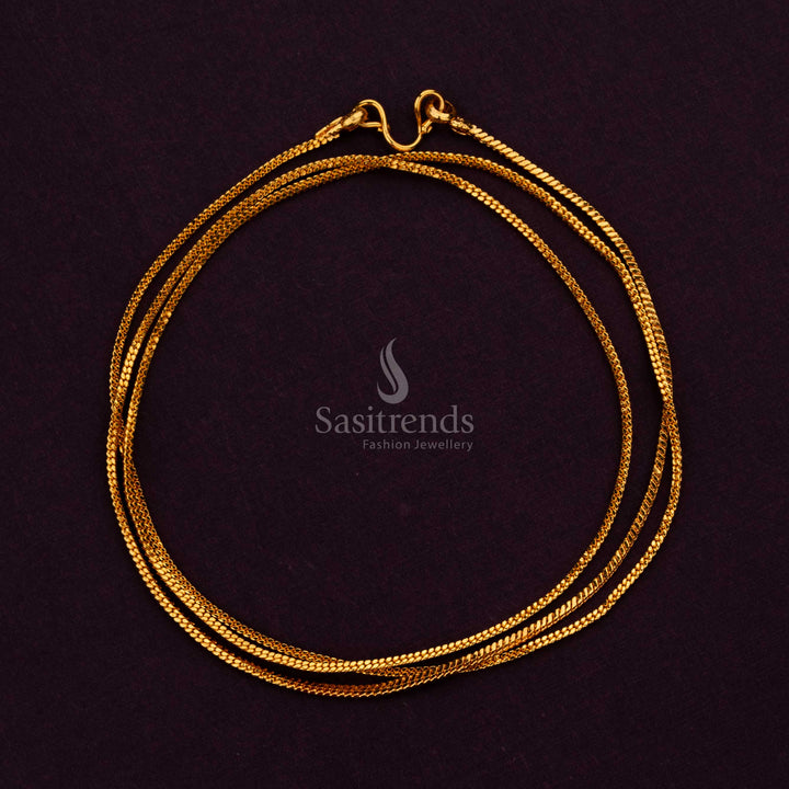 Micro gold-plated TV chain thin 24 inches for elegant look - Sasitrends