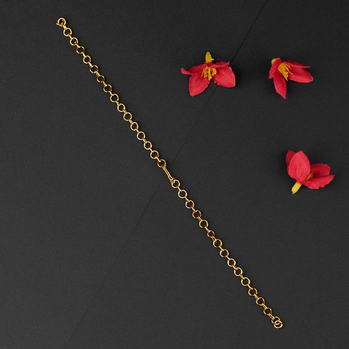 Elegant matte gold plated back chain for necklace, offering a sophisticated luxurious design - Sasitrends