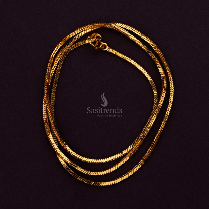 Thick TV chain 18 inches gold plated daily wear chain - Sasitrends