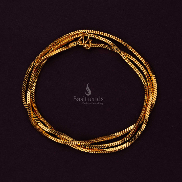 Luxurious 24 inch very thick gold-plated TV chain - Sasitrends