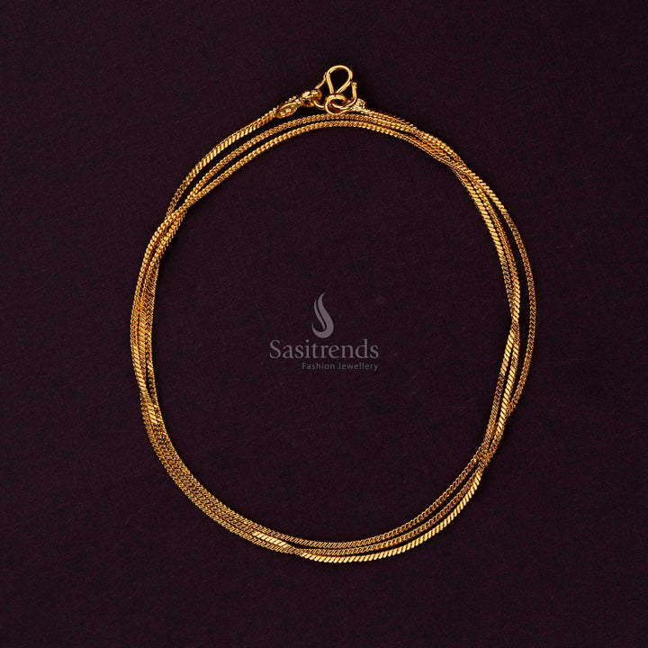 Micro gold-plated TV chain very thin 18 inches for daily wear - Sasitrends