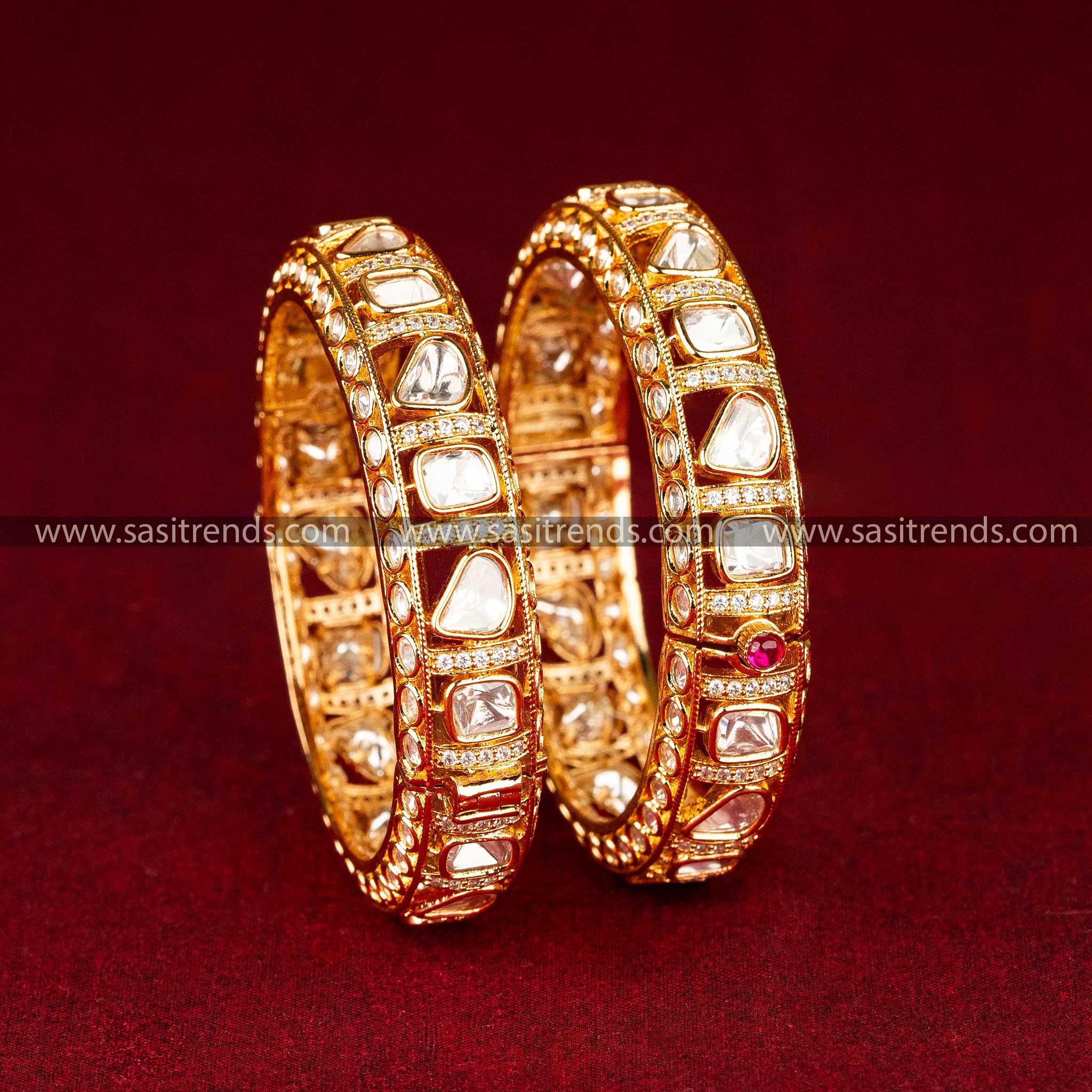 American Diamond Kundan Stone Bangles