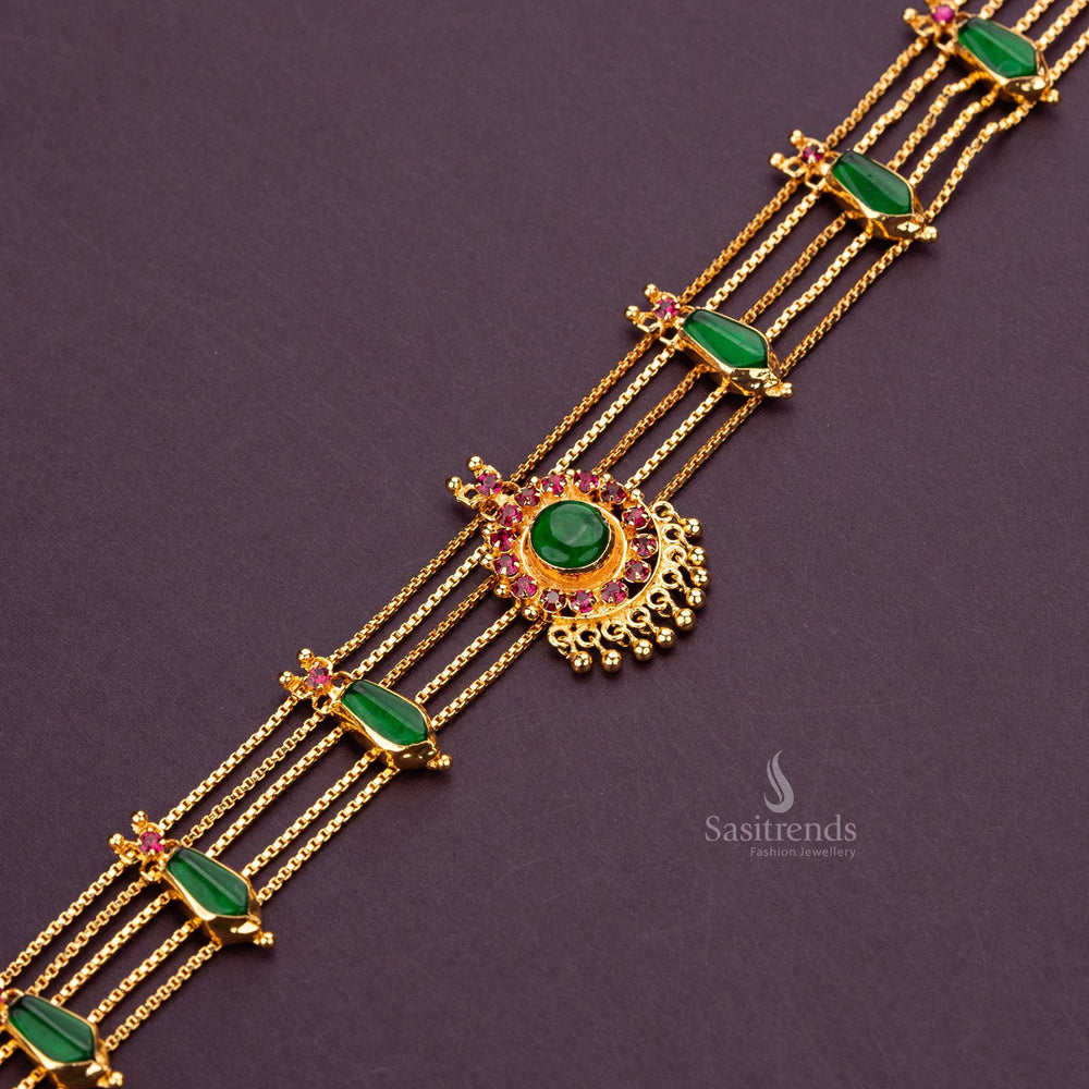 Kerala green nagapadam choker necklace sasitrends online shopping
