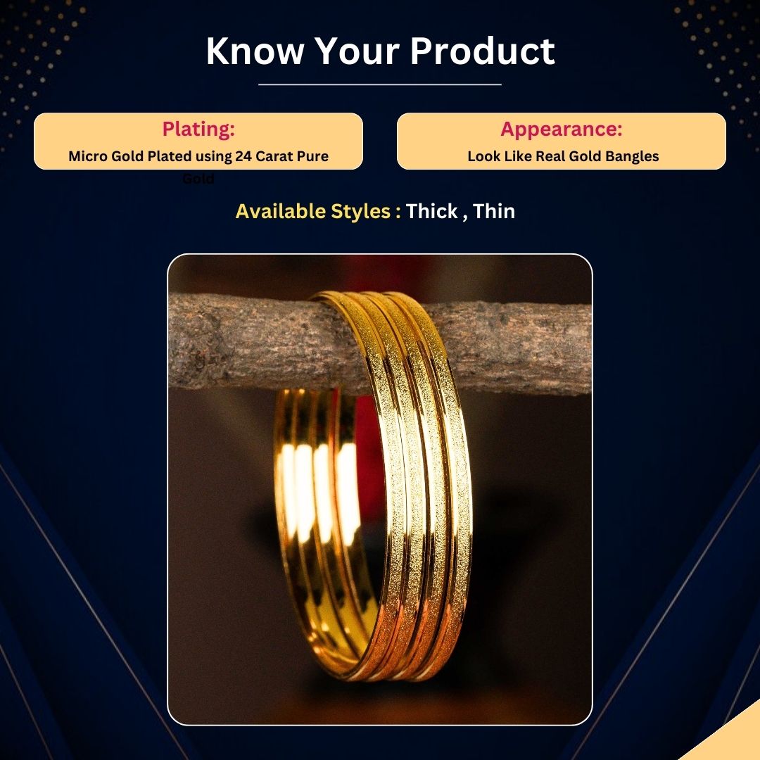 Micro Gold Plated Bangles Measurement Image - Sasitrends