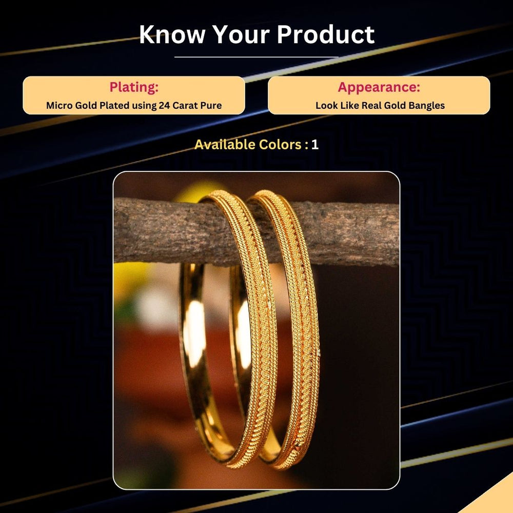 Micro Gold Plated Bangles Measurement Image - Sasitrends