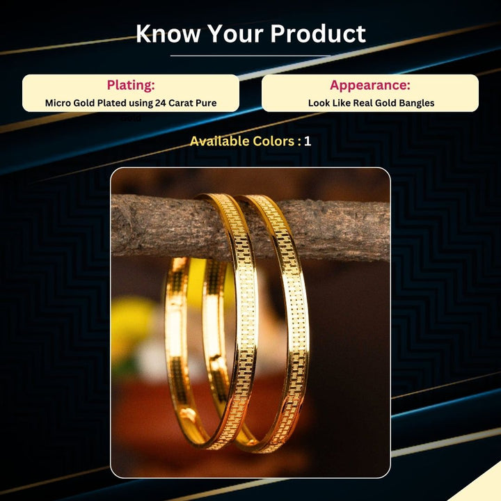 Micro Gold Plated Bangles Measurement Image - Sasitrends