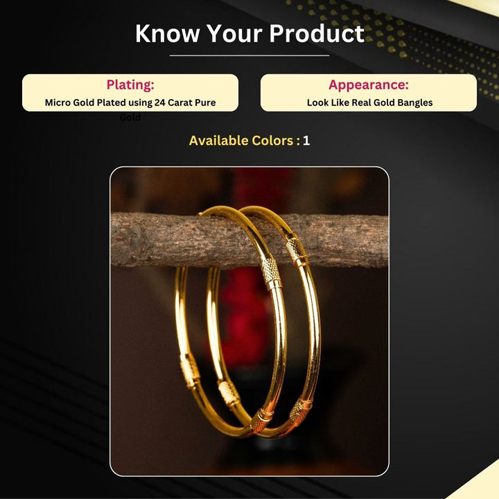 Micro Gold Plated Bangles Measurement Image - Sasitrends