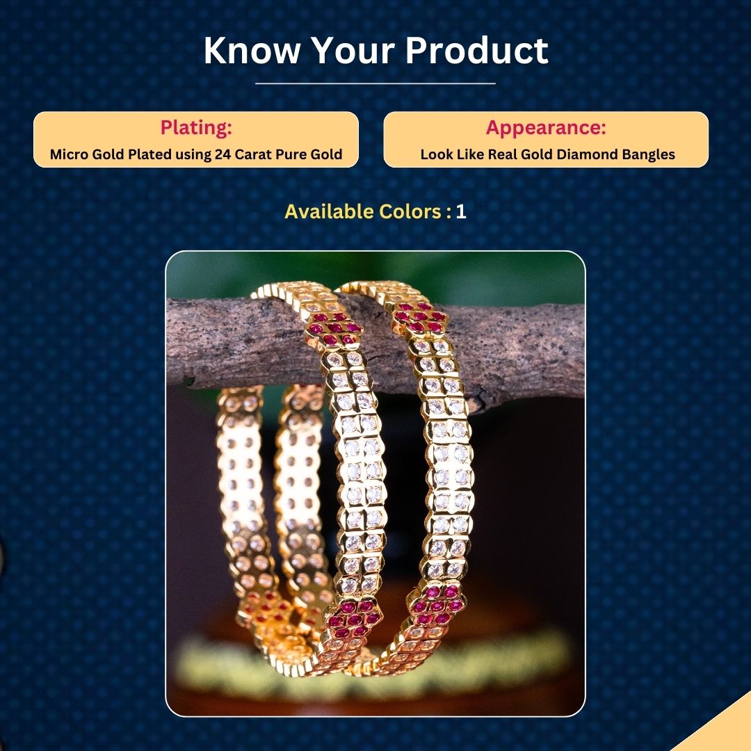 Micro Gold Plated Bangles Measurement Image - Sasitrends