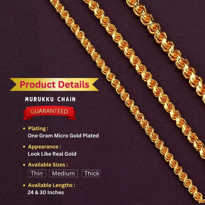 Micro gold plated chains measurement image - Sasitrends
