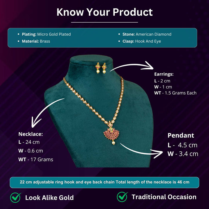 Micro gold plated necklace measurement - Sasitrends