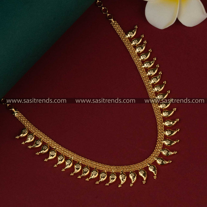 Sasitrends | Traditional Kerala Paisley Design Micro Gold Plated Necklace