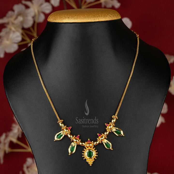 Nagapadam Kerala Necklace with 24 Carat Micro Gold Plating - Heritage Design