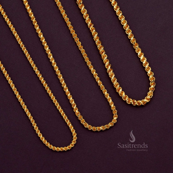 Traditional micro gold plated thali kodi chain with a classic design, perfect for weddings and rituals - Sasitrends