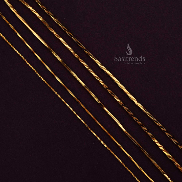 Guaranteed One Gram Micro Gold Plated TV Chains Collection | Available in Five Thicknesses, 18 and 24-Inch Lengths - Sasitrends