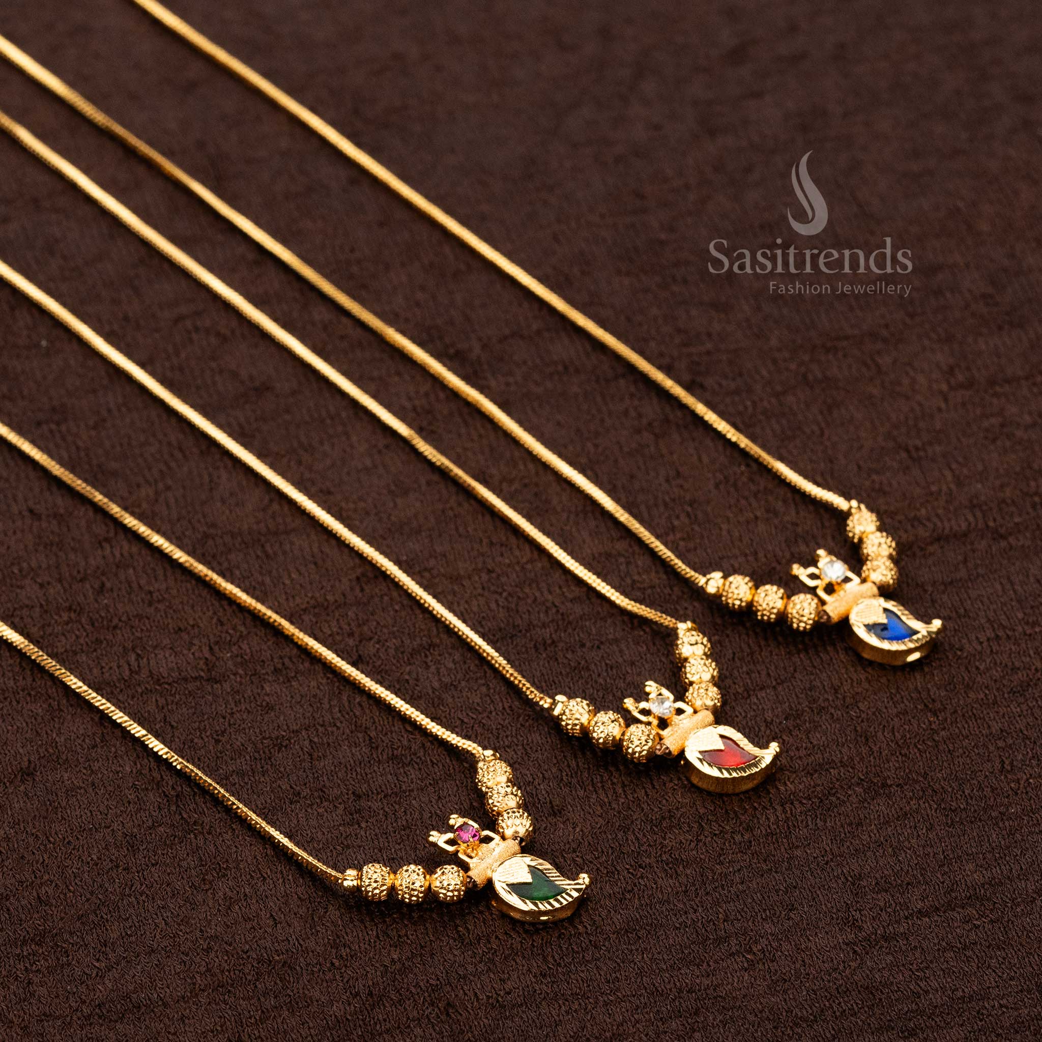 Traditional Mango shaped  necklace for special occasions - Sasitrends