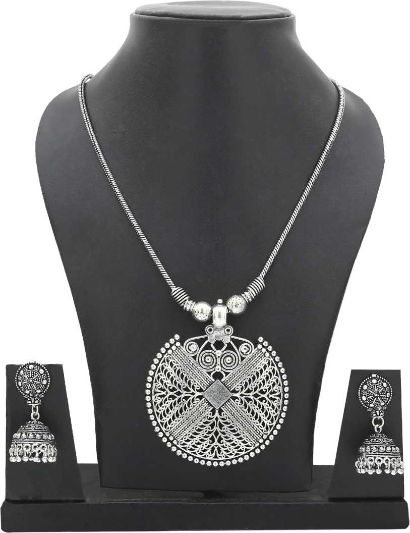 German silver pendant set with chain for woman and girls