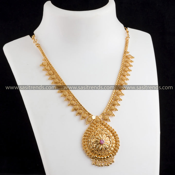 Sasitrends Exquisite Brass Necklace with 24-Carat Pure Gold Micro Gold Plating Necklace