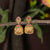 Traditional Micro Gold Plated Flower Designer Ruby Green AD Stone Jhumka Earrings 