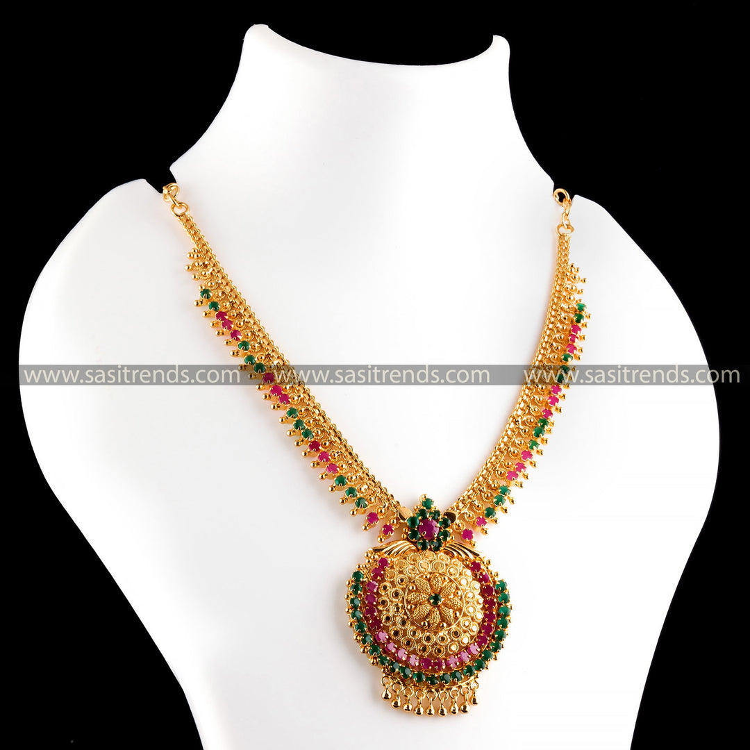 Elegant Indian Necklace with Micro Gold Plating - Perfect for Traditional Outfits 