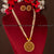 Sasitrends Traditional Matt Gold-Plated Three Line Pearl Mala Necklace Set - Timeless Elegance