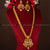 Classic Matt Gold Plated Long Necklace Jewellery Set