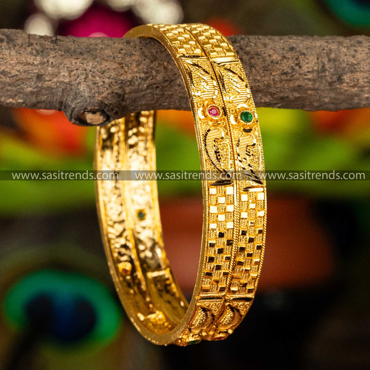 New Arrival: Attractive Gold Plated Forming Bangles For Perfect Traditonal Elegance