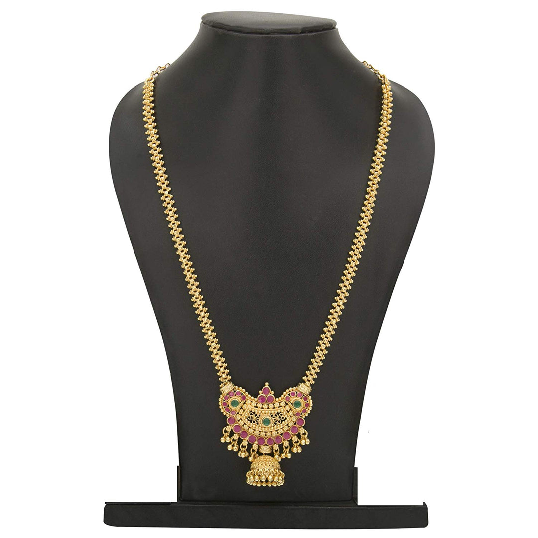 Exquisite Micro Gold Pendant Gajiri Chain Necklace | Traditional Wear Jewelry - New Collections