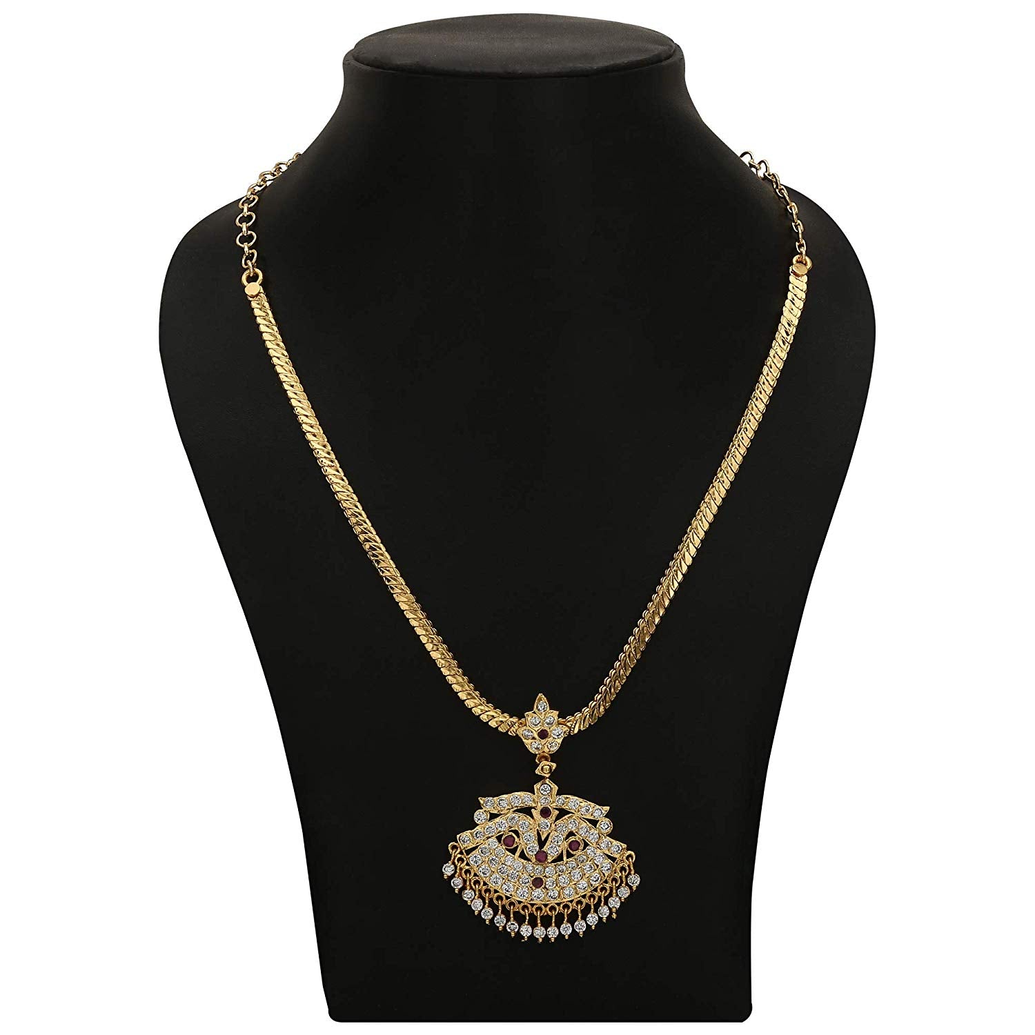 Micro Gold Plated Addigai Pendant Necklace for Traditional Indian Look