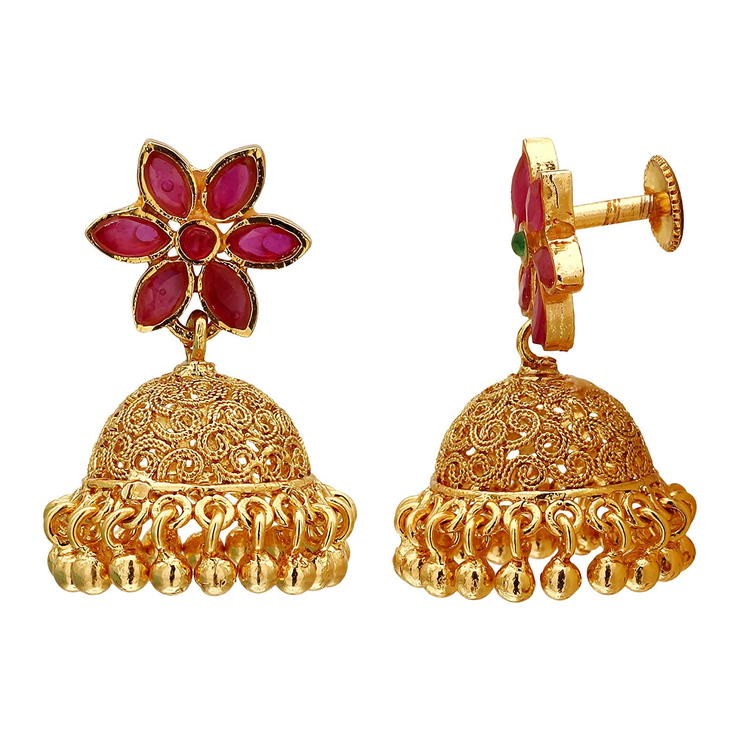 Gold Plated Jhumka Earrings