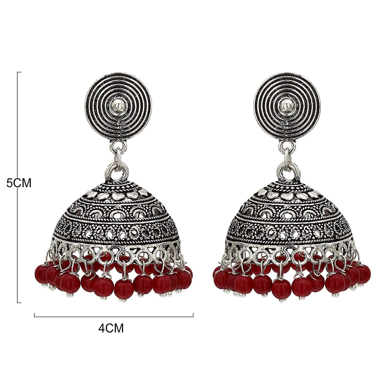 Latest Oxidized German Silver Jhumkas Online - Sasitrends - Sasitrends