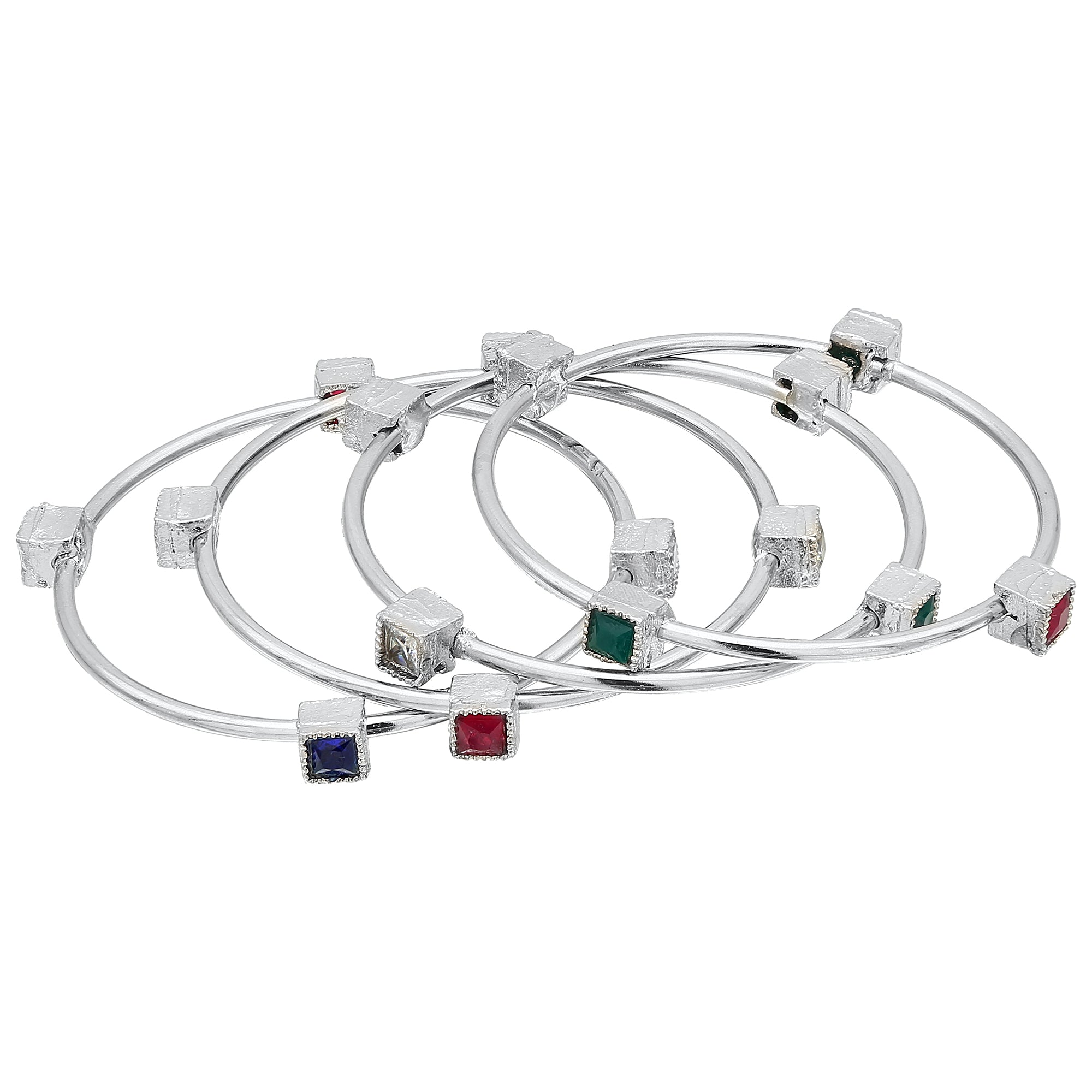 Sasitrends Oxidised German Silver Bangles For Women And Girls - Sasitrends