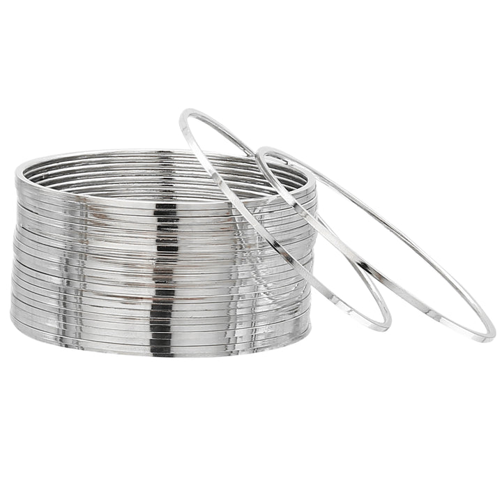 Oxidised Plain Metal Bangles Set – Casual Wear & Minimalist Design - Sasitrends