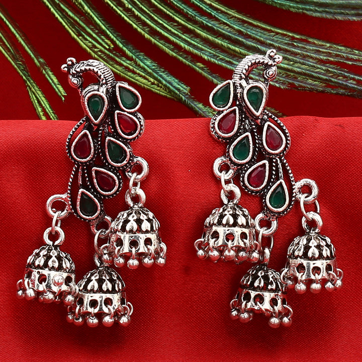 Oxidised German Silver Earrings