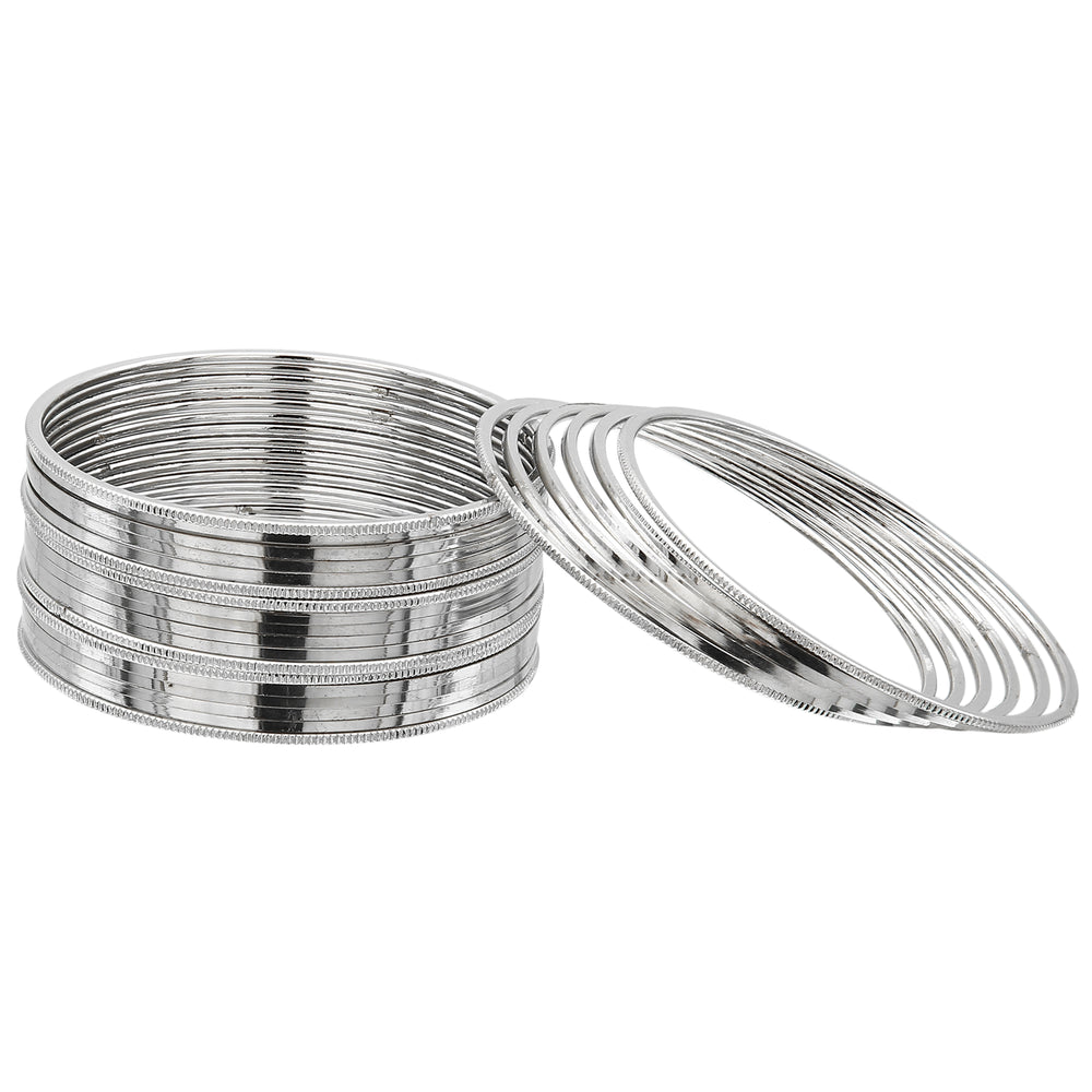  silver plated traditional bangles