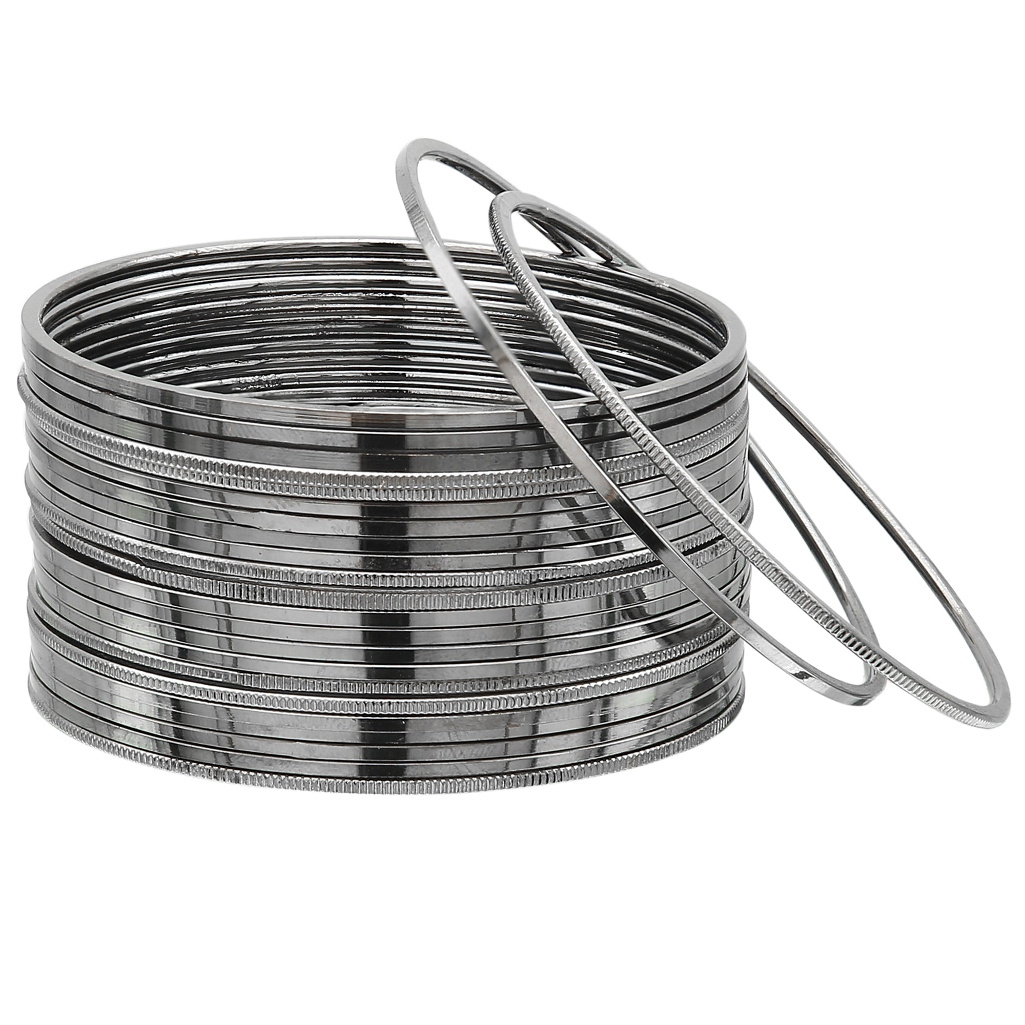 Plain Oxidized German Silver Bangles Online - Sasitrends - Sasitrends