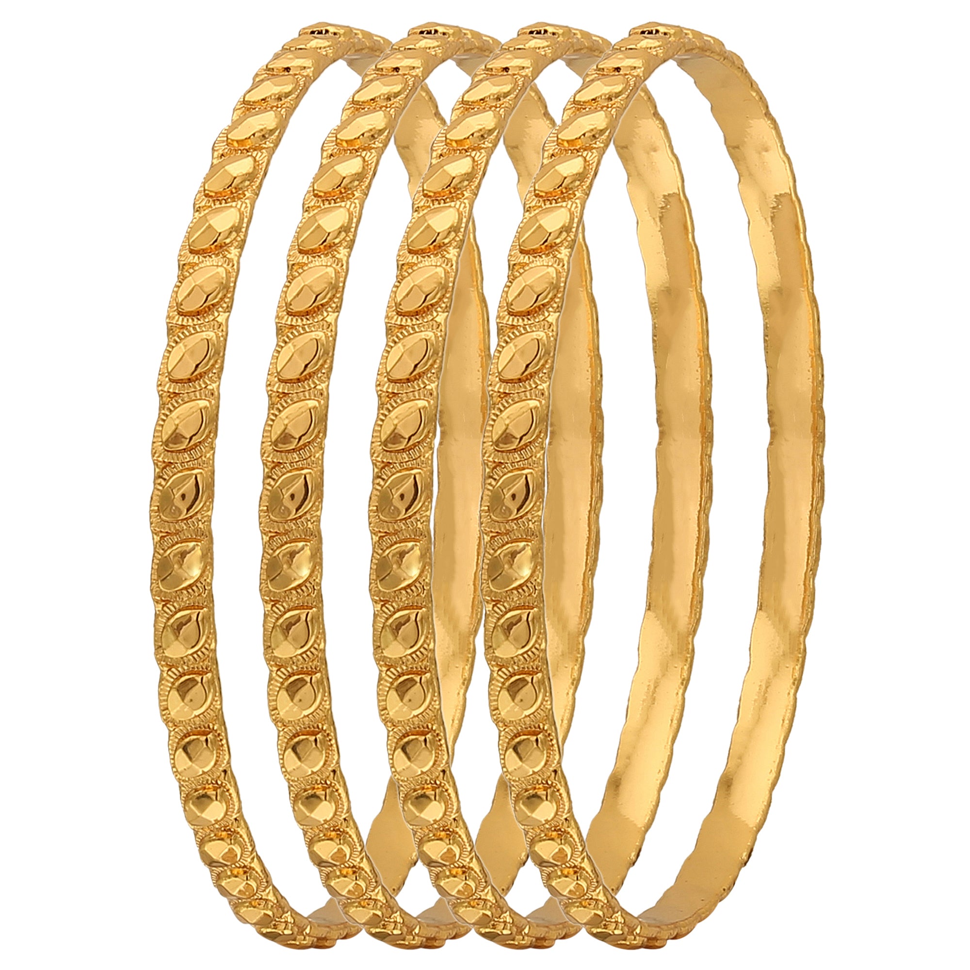 Traditional Micro Gold Plated Bangles Set - Latest Guaranteed Jewelry for Women