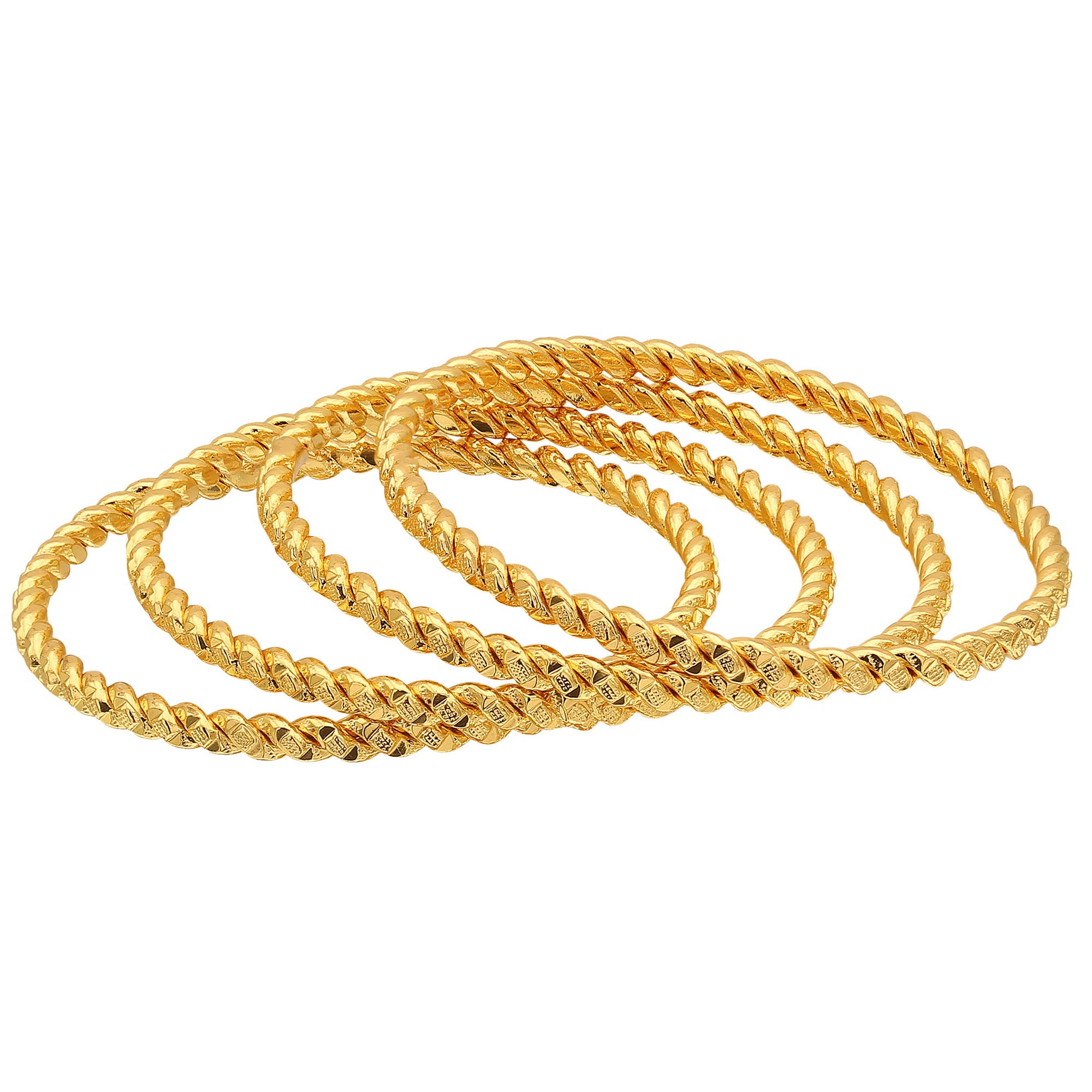 Traditional Micro Gold Leaf Bangles Set - Latest Collection for Women