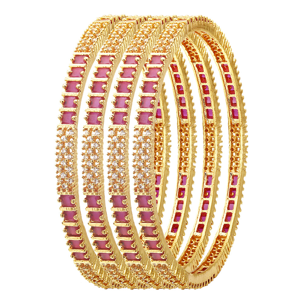 AD CZ Stone Studded Bangles - Sasitrends - Sasitrends