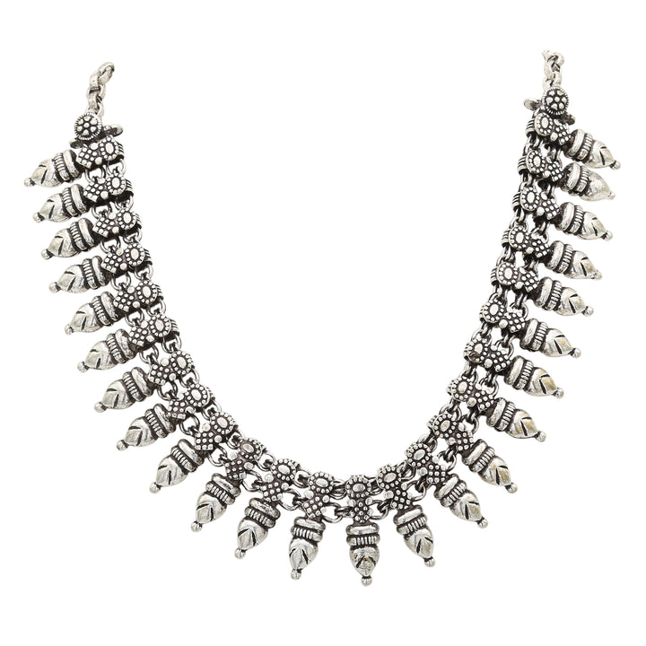 Sasitrends Kolhapuri Oxidised German Silver Necklace For Women And Girls